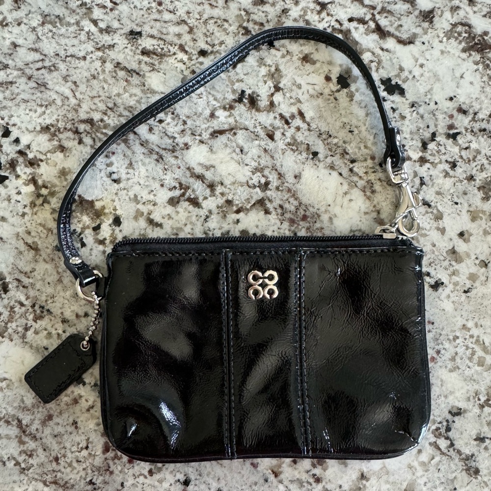 COACH Julia Black Patent Wristlet. Like New!  Never Used.